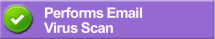 Performs email virus scan